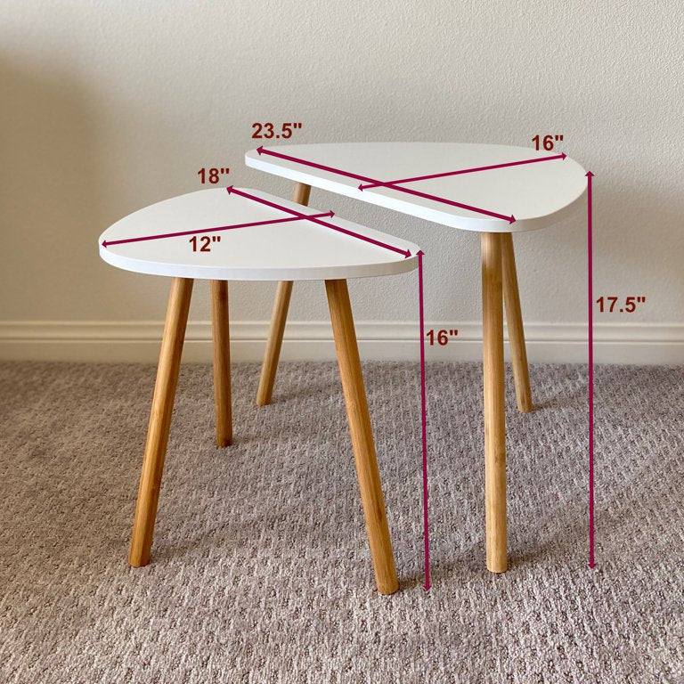 White nesting table r8