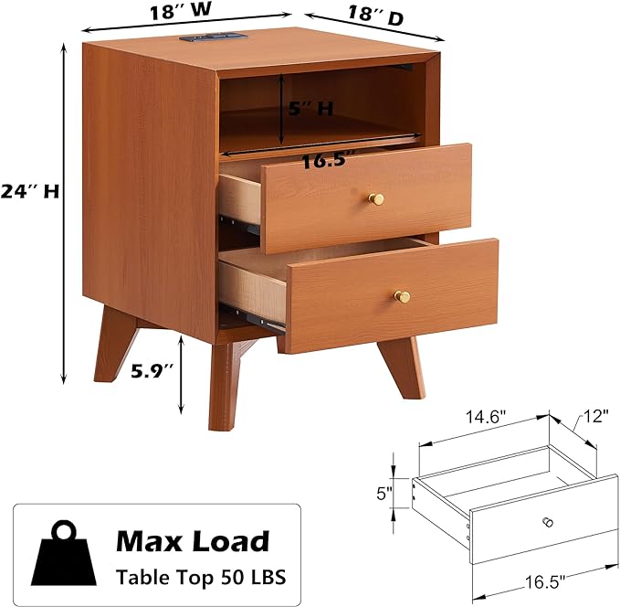 cherry sidetable