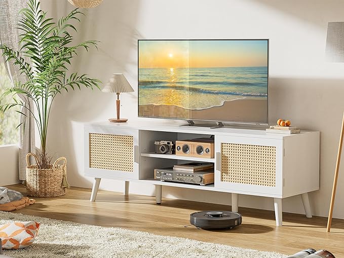cord rattan led console
