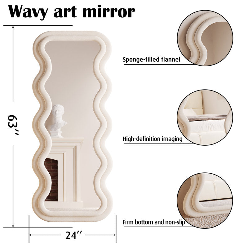 Bunny tufted standing & hanging mirror