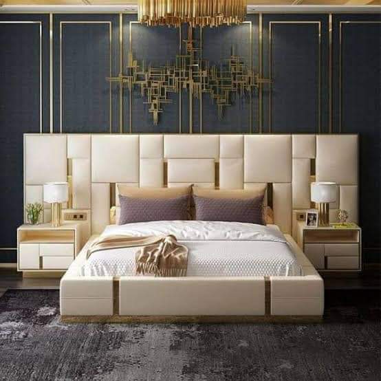 Egyptian pro bed with sidetables