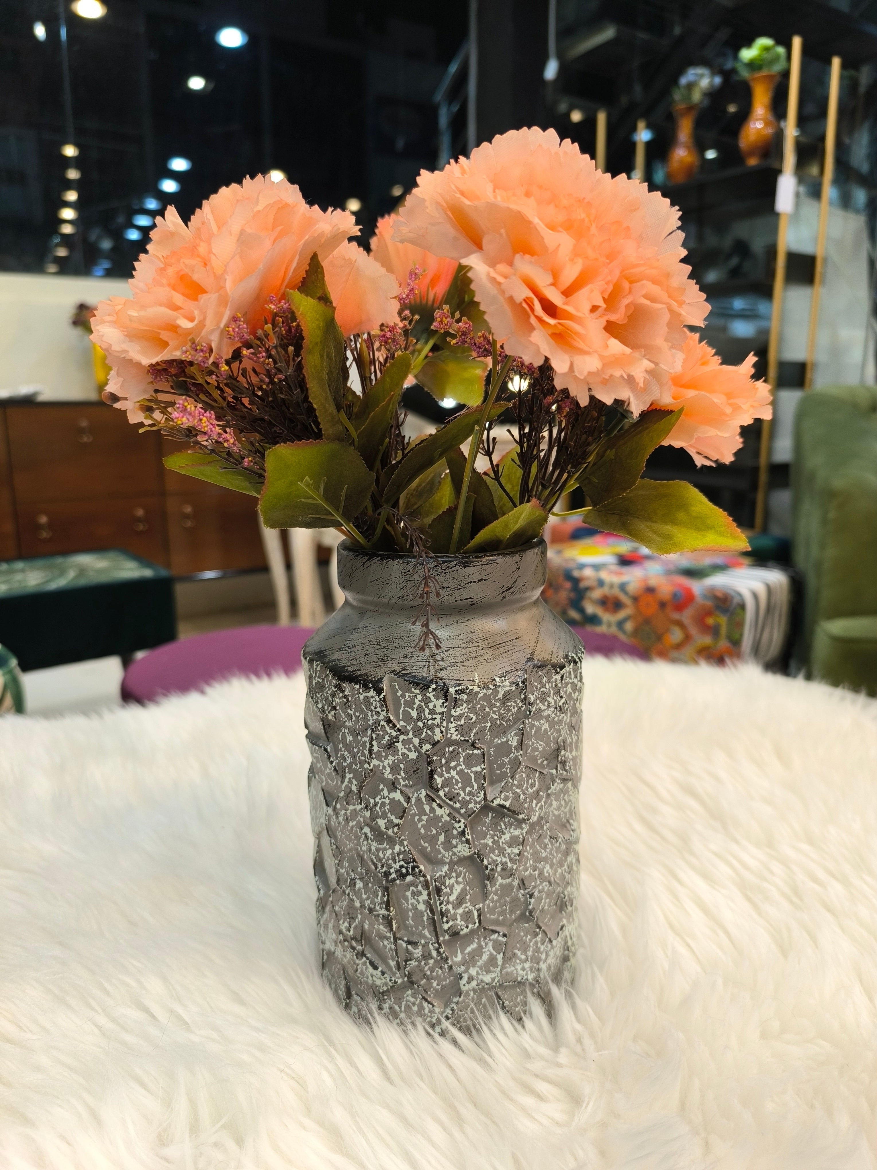 Ceramic vase with flowers
