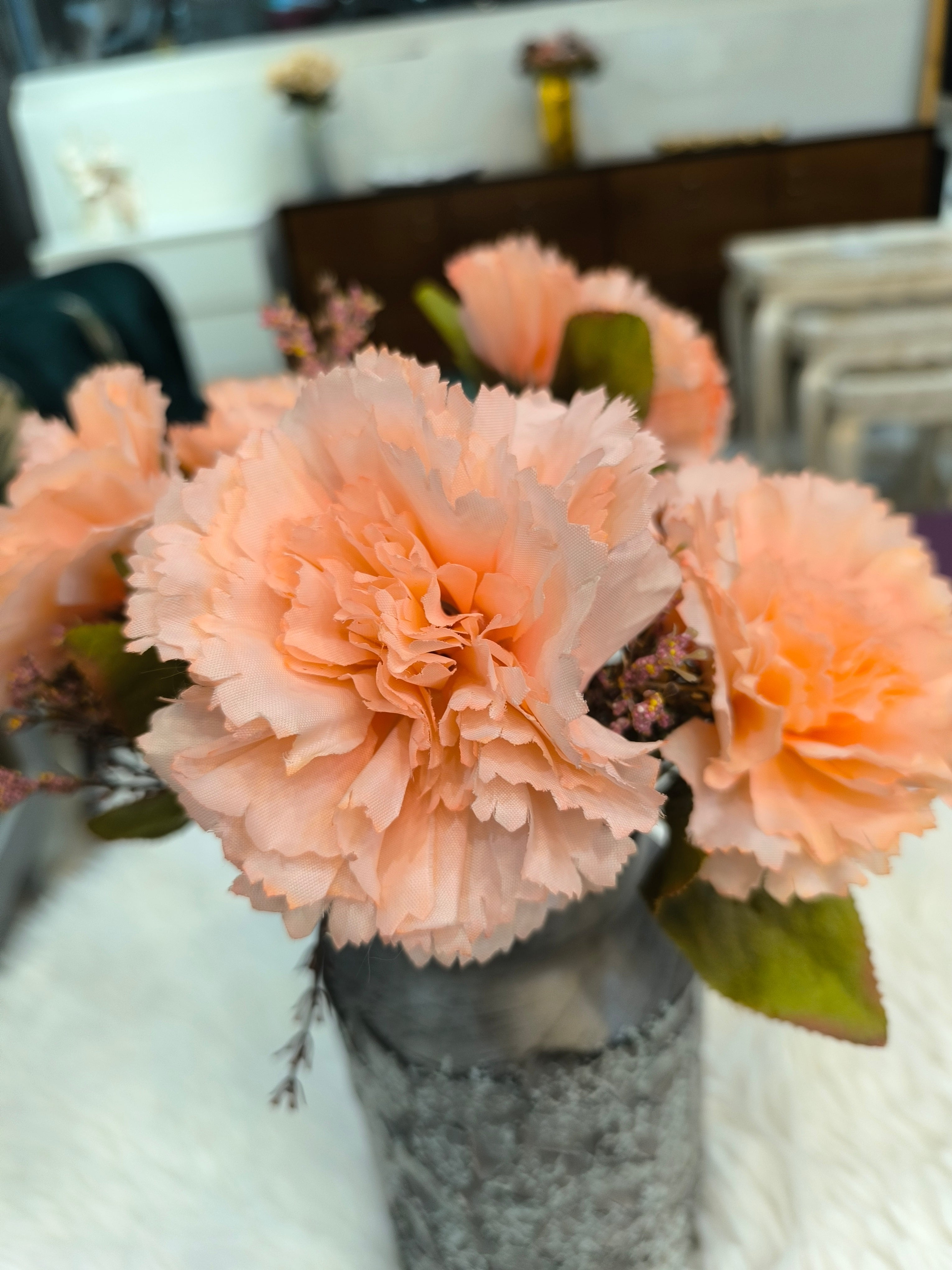 Ceramic vase with flowers