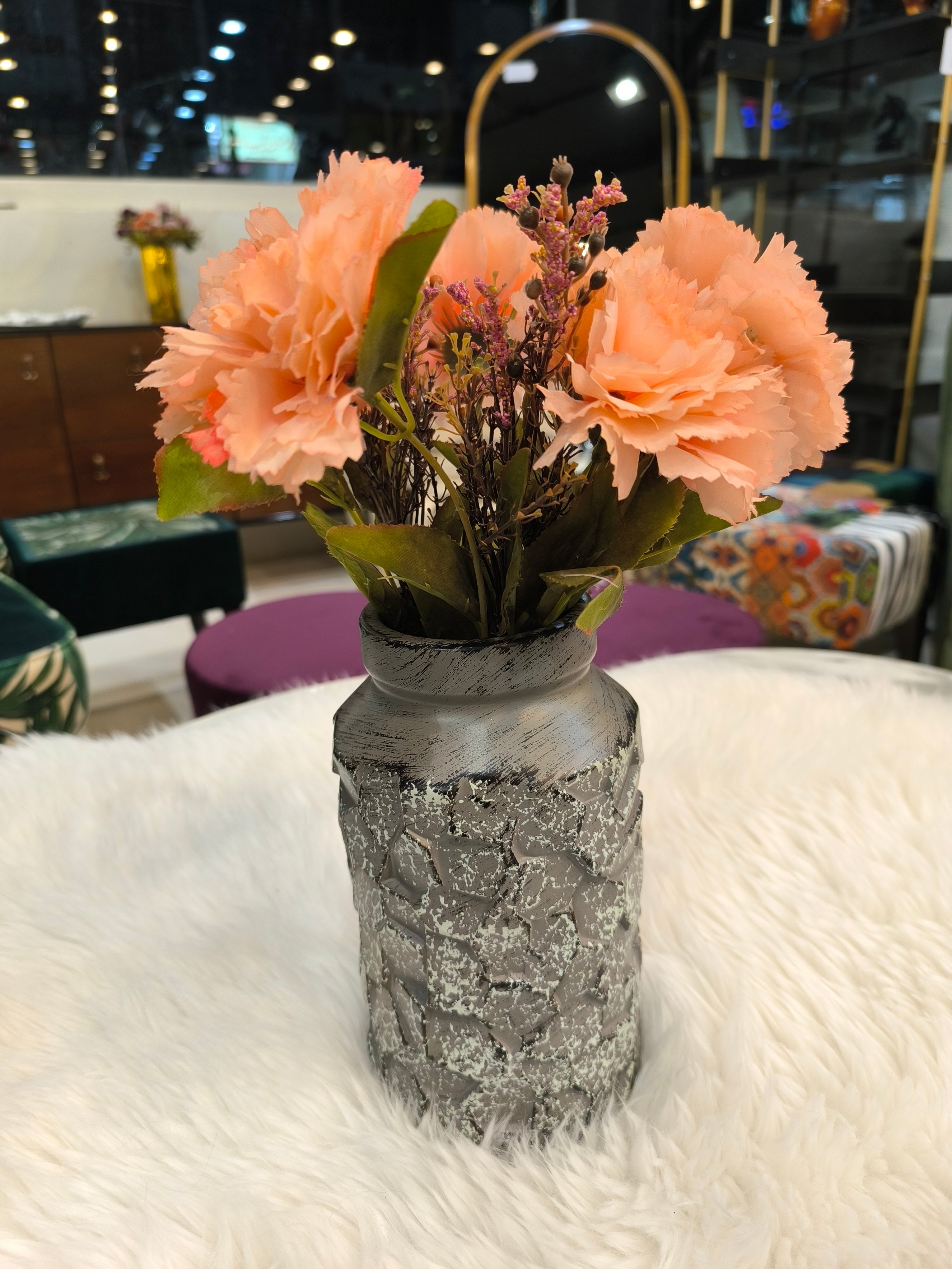 Ceramic vase with flowers