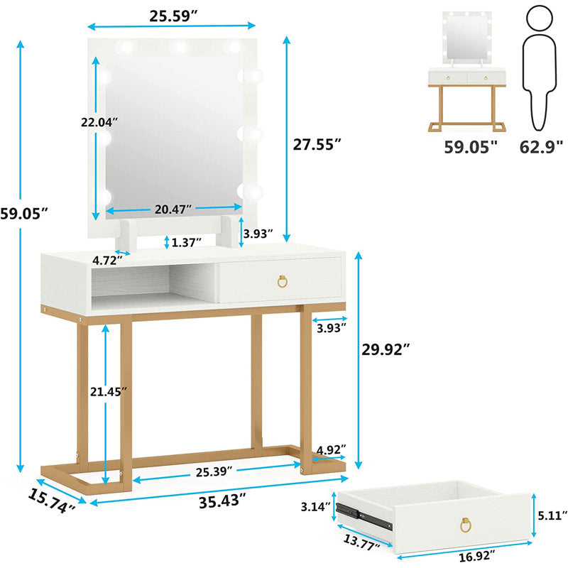 Jaria makeup vanity