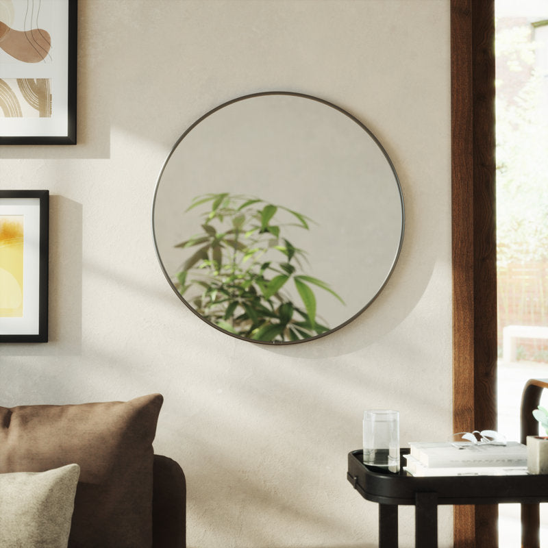 Lutino round mirror