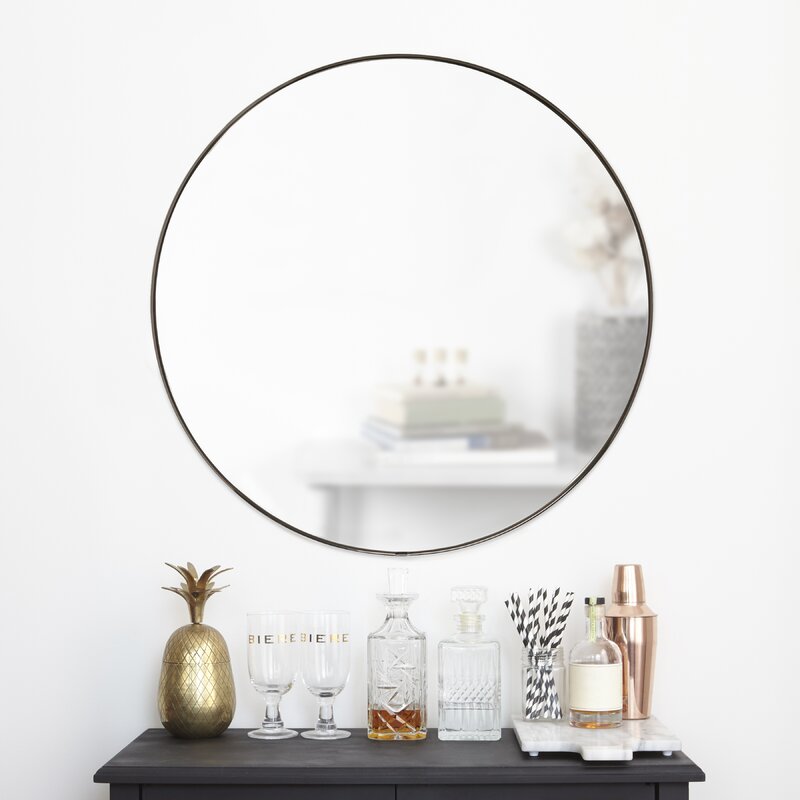Lutino round mirror