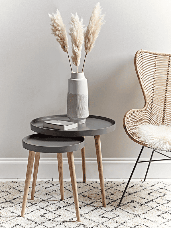 Mila nesting table dark grey