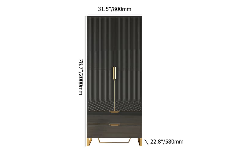 Logan two door wardrobe