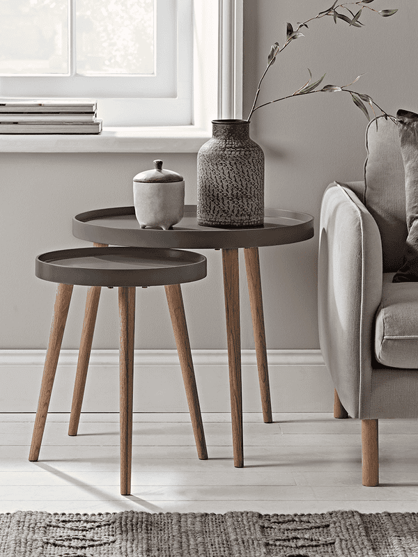 Mila nesting table dark grey